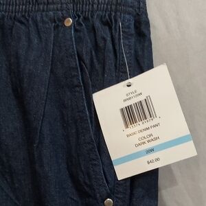 BRECKENRIDGE Dark Wash Denim Pants Women's Size 20W